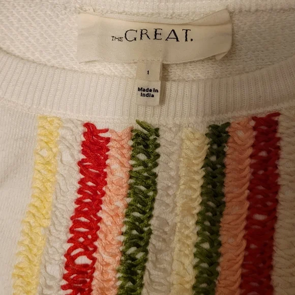 THE GREAT. Multicolored Fringe Sweatshirt - Picture 10 of 12